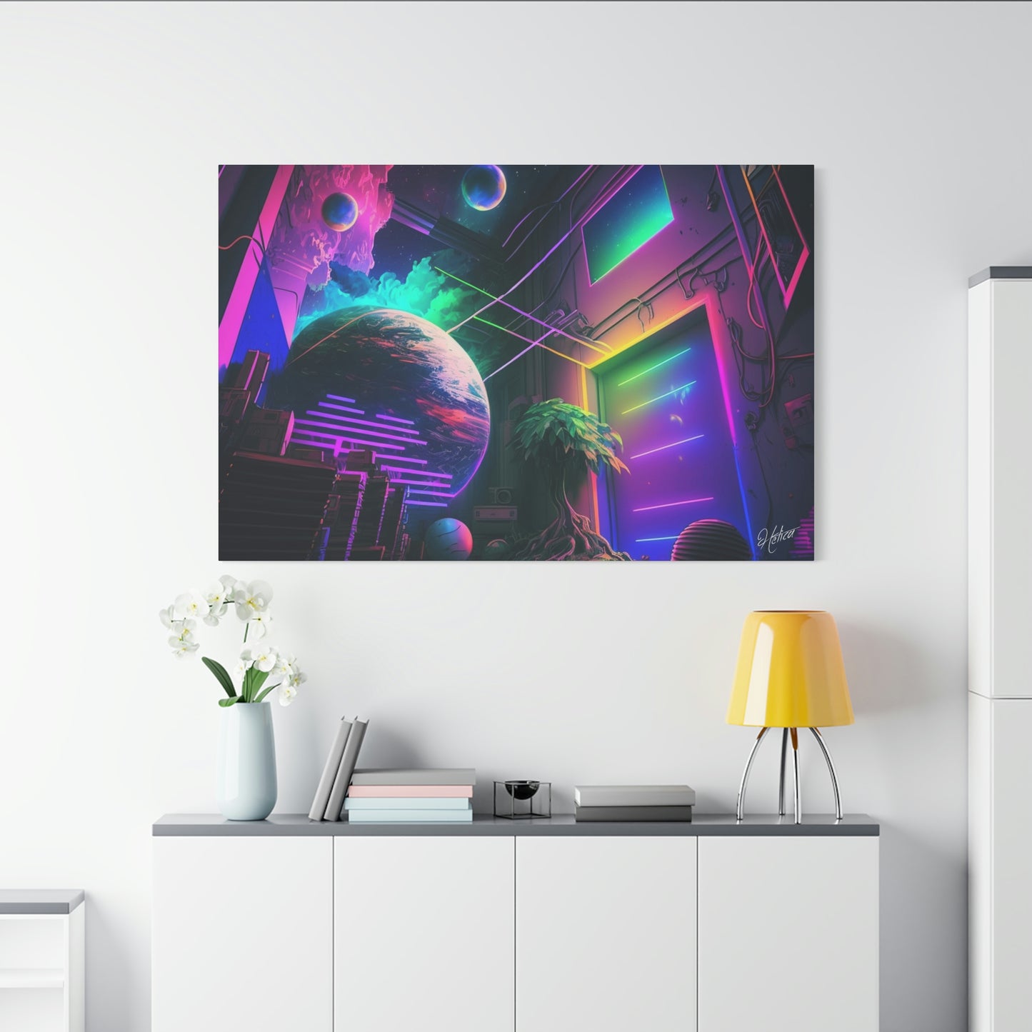 digital art work print, new world