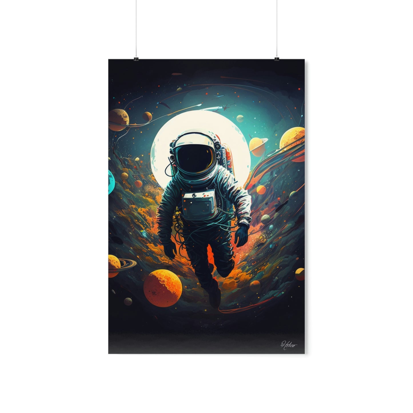 astrounat, planets, space, digital art prints