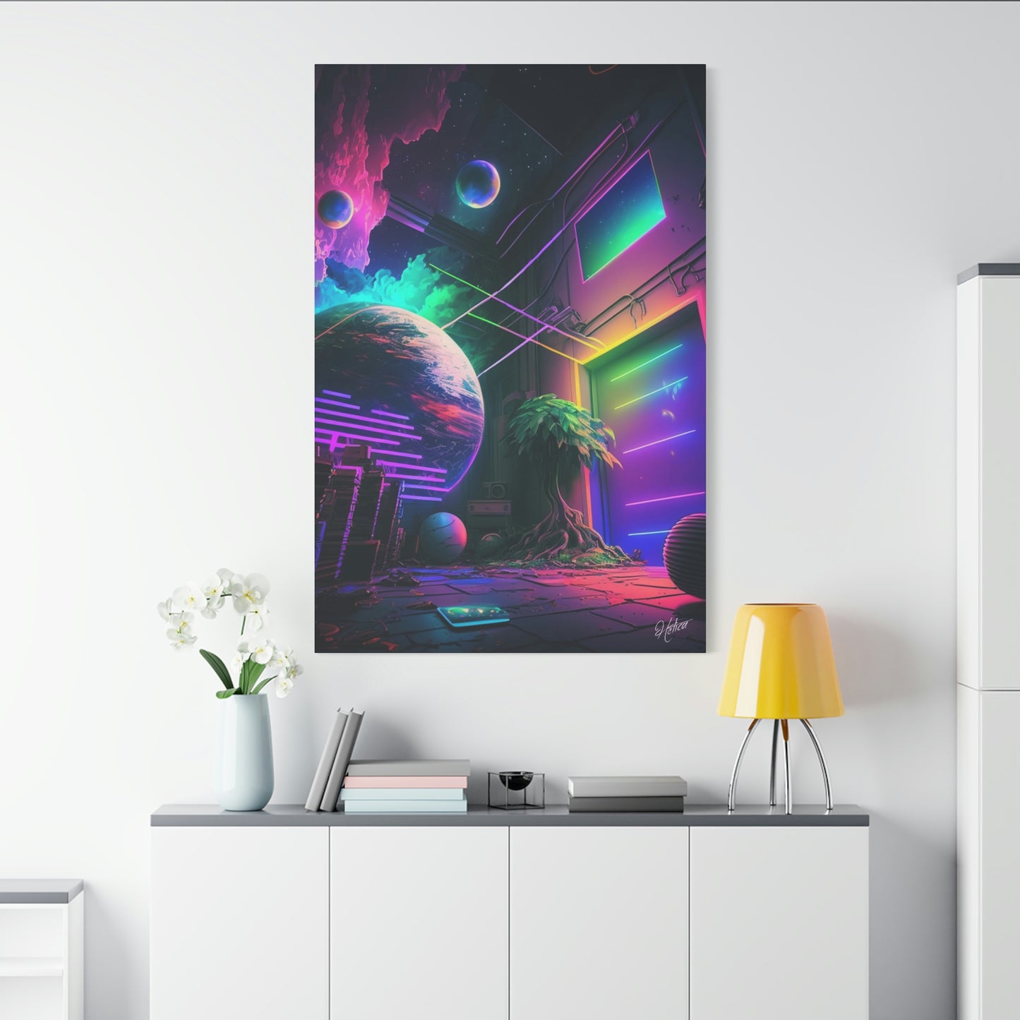 digital art work print, new world