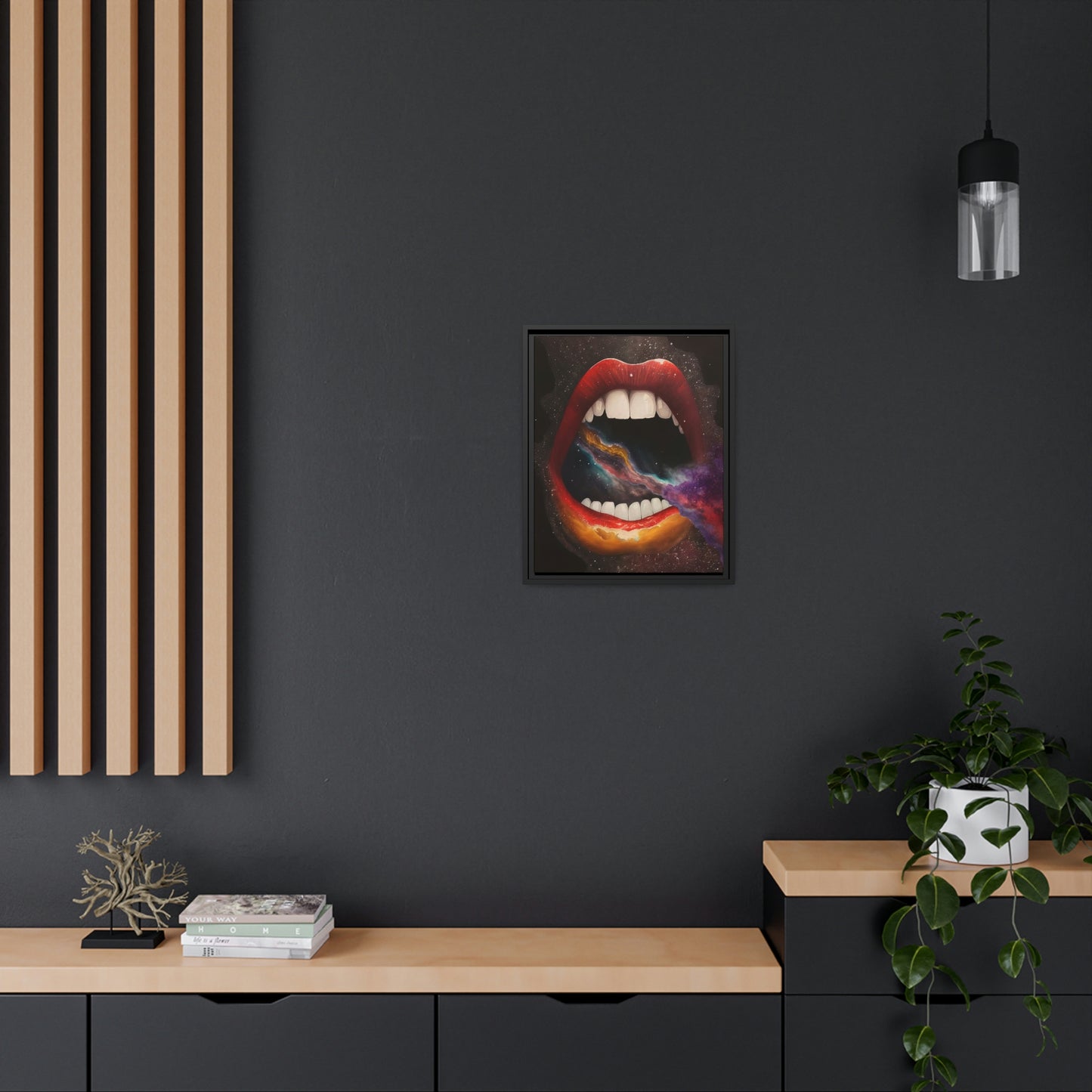 mouth, galaxy, universe, digital art work, ai, canvas