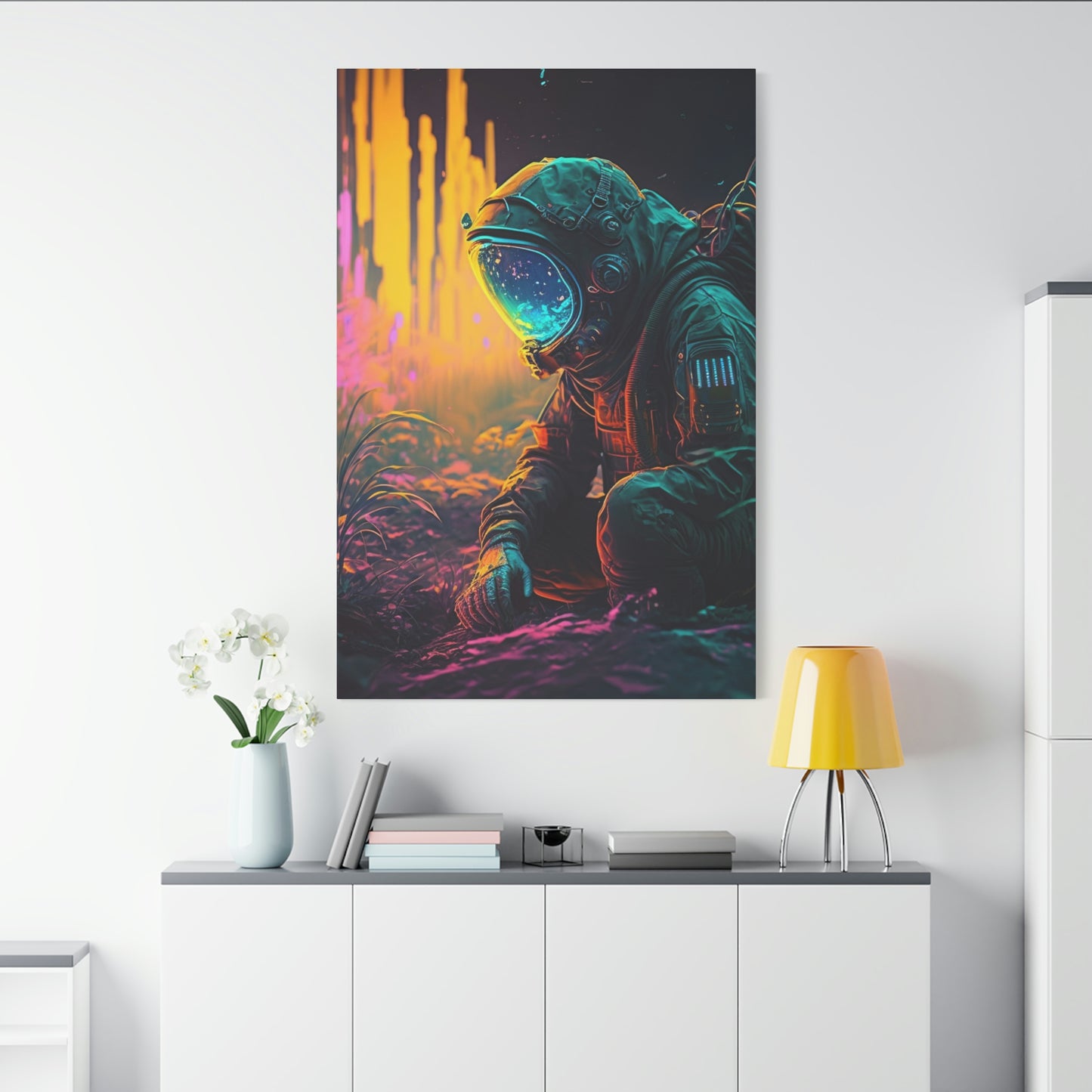 "Exploring a New World's Flora" (Canvas)