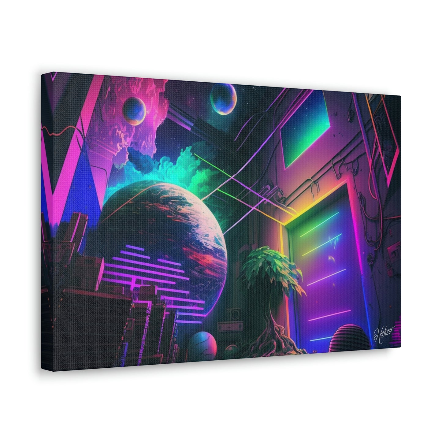 digital art work print, new world