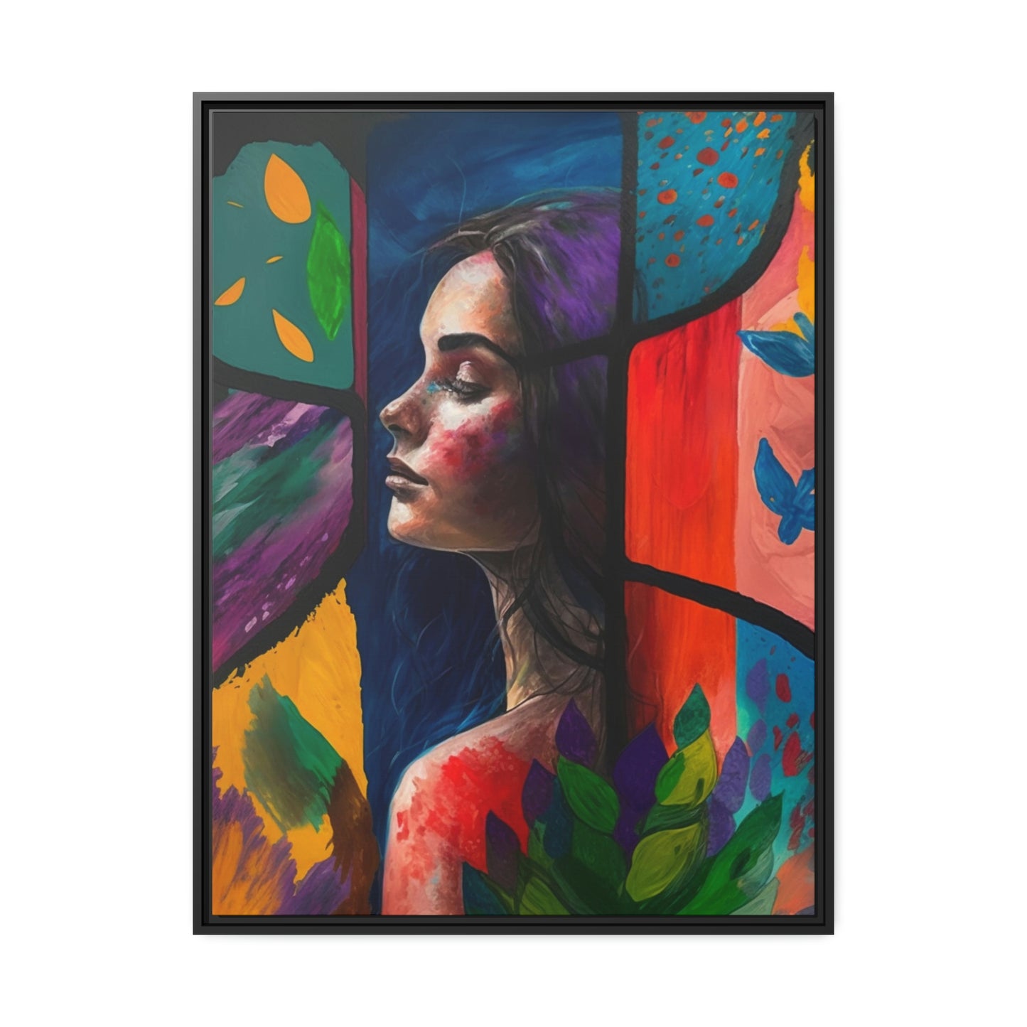 dreamspace, nature, colors, women, digital art work, framed, canvas