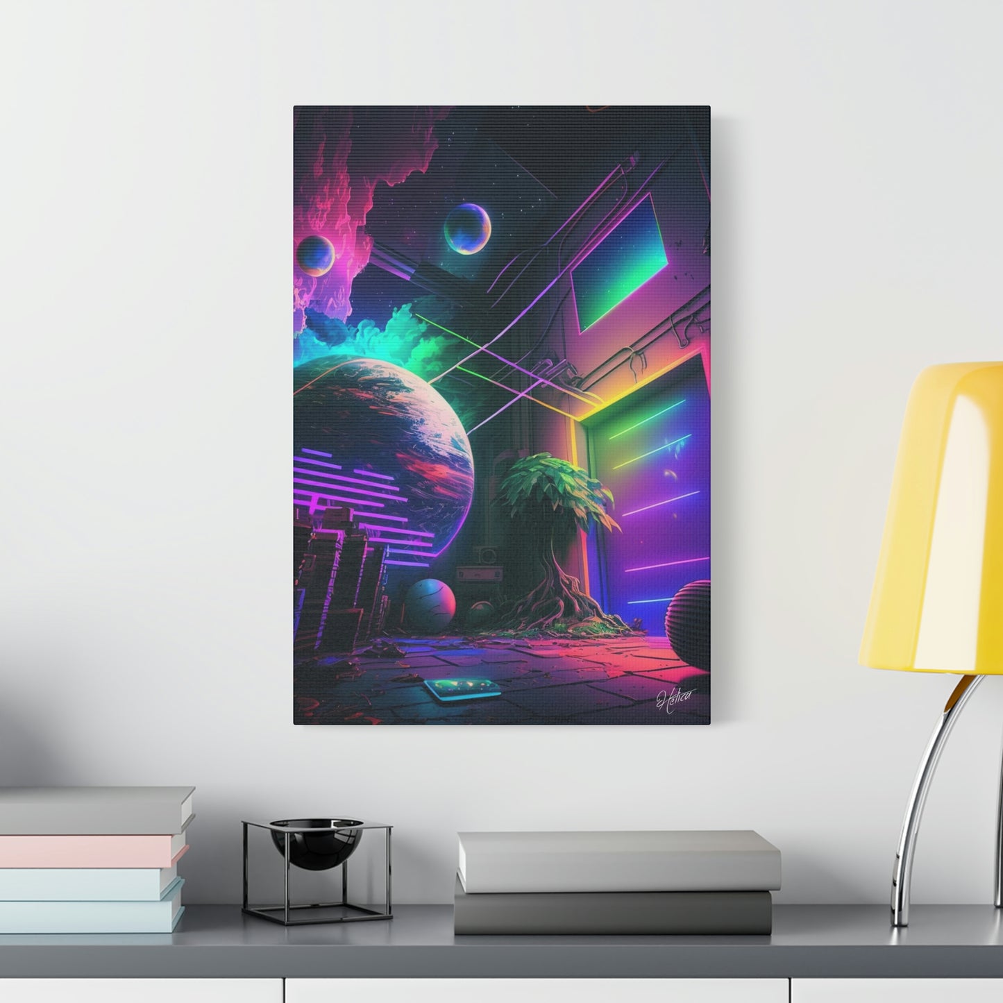digital art work print, new world