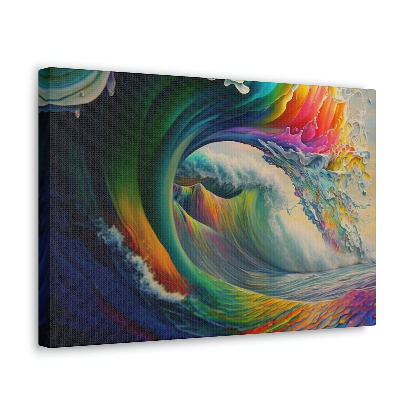 digital art work print, wave, colors
