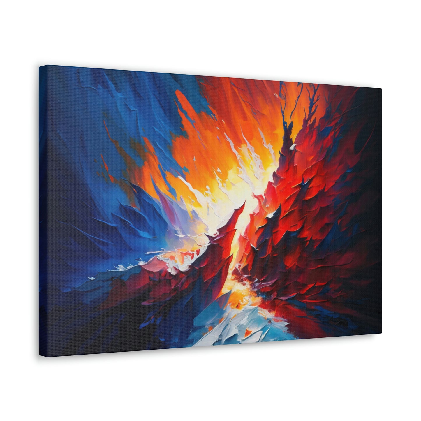 Digital art work print, ice, fire