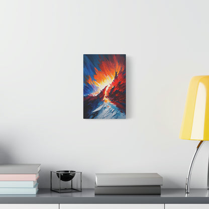 Digital art work print, ice, fire
