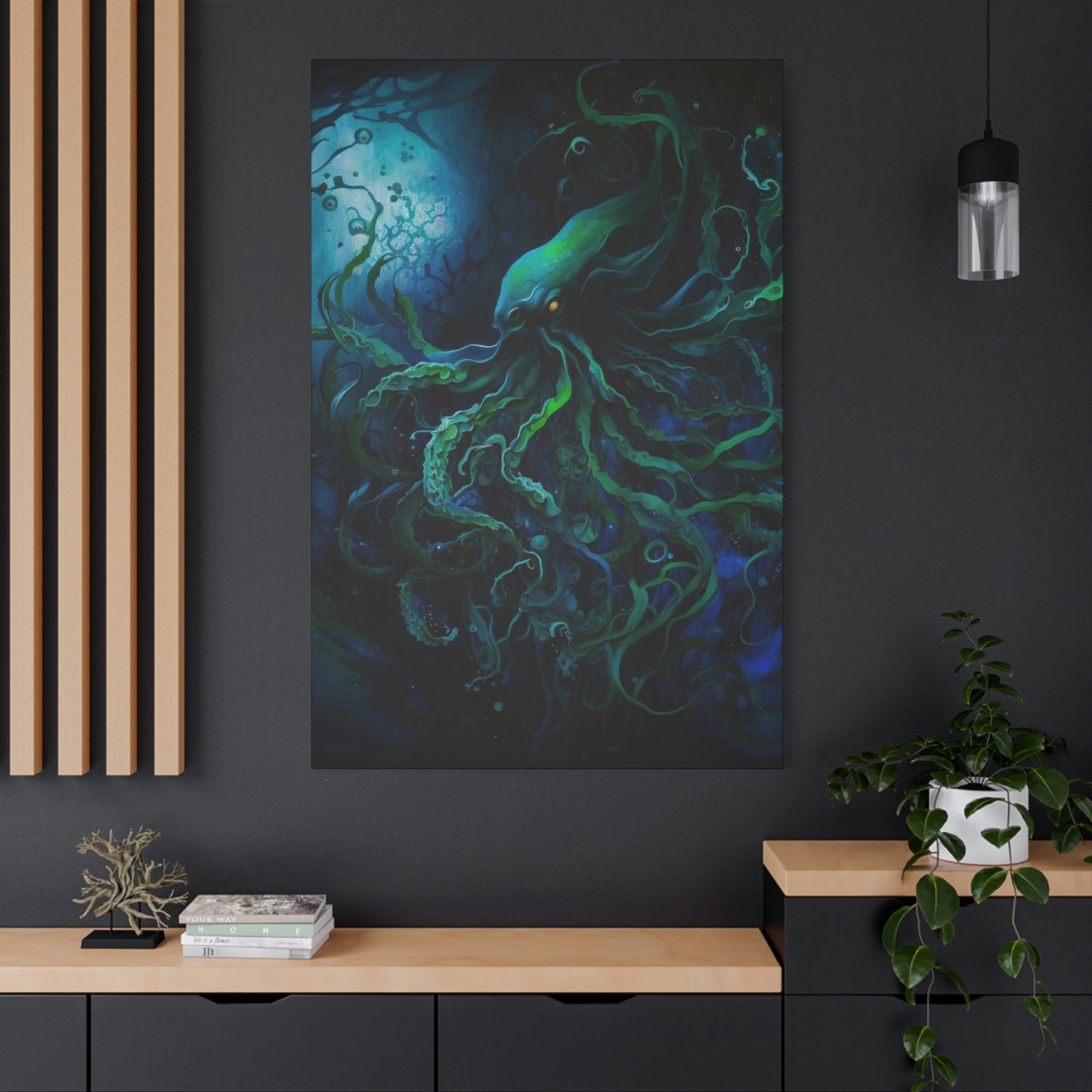 Digital art work print, kraken