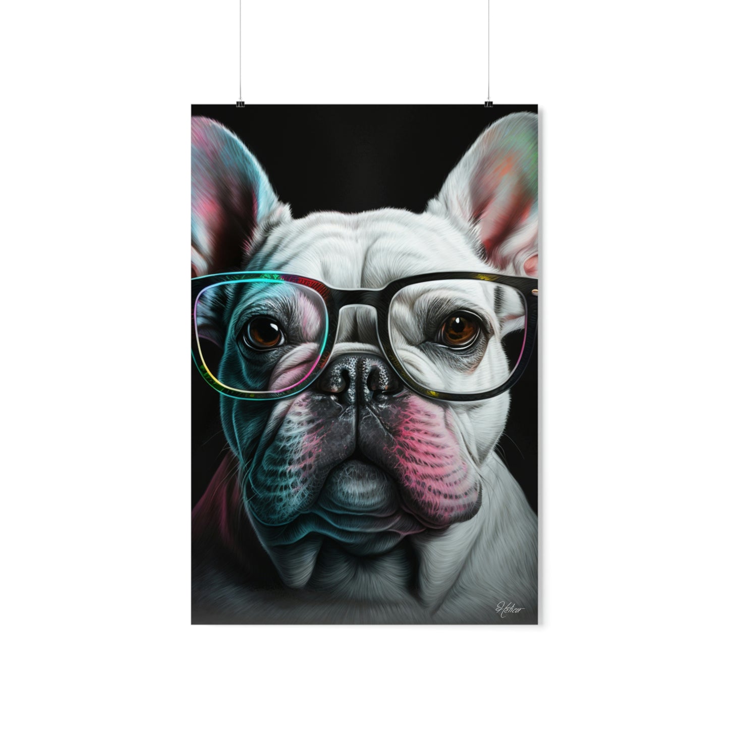 dog, portrait, glasses