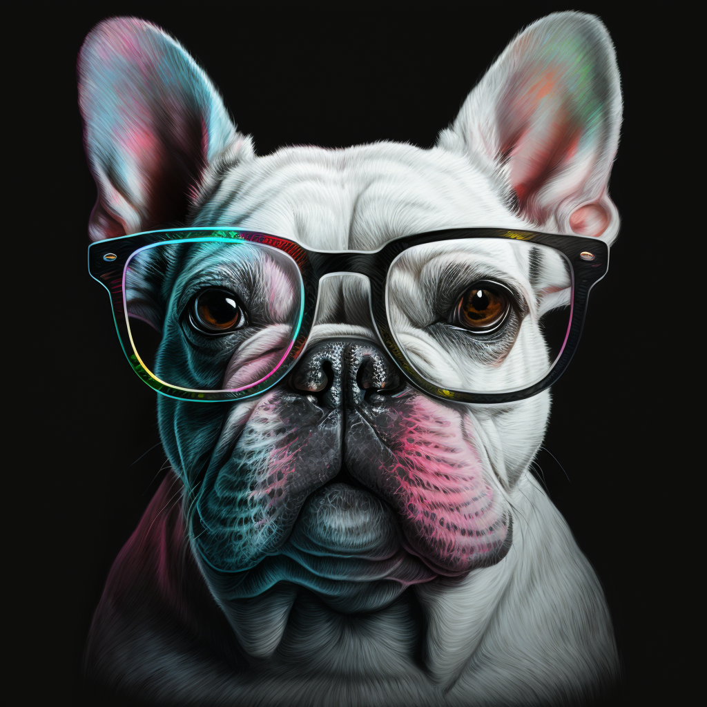 dog, portrait, glasses